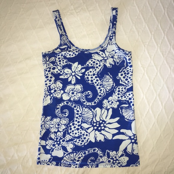 Lilly Pulitzer Tops - 🦋 Lilly Pulitzer Cotton Tank Small Quahog Chowdah